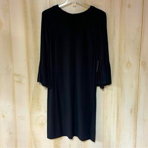 Wendy Williams Black Bell Sleeve Dress Sz M